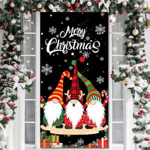 Christmas Door Cover, Merry Christmas Gnome Door&hellip;