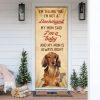 Christmas Door Cover, No Need To Knock We Know You’re Here German Shepherd Door Cover, Christmas Gift For Dog Lover