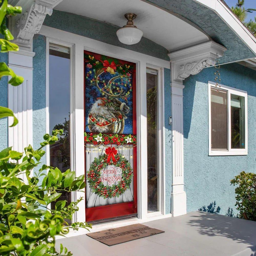 Christmas Door Cover, Reindeer Christmas Door Cover