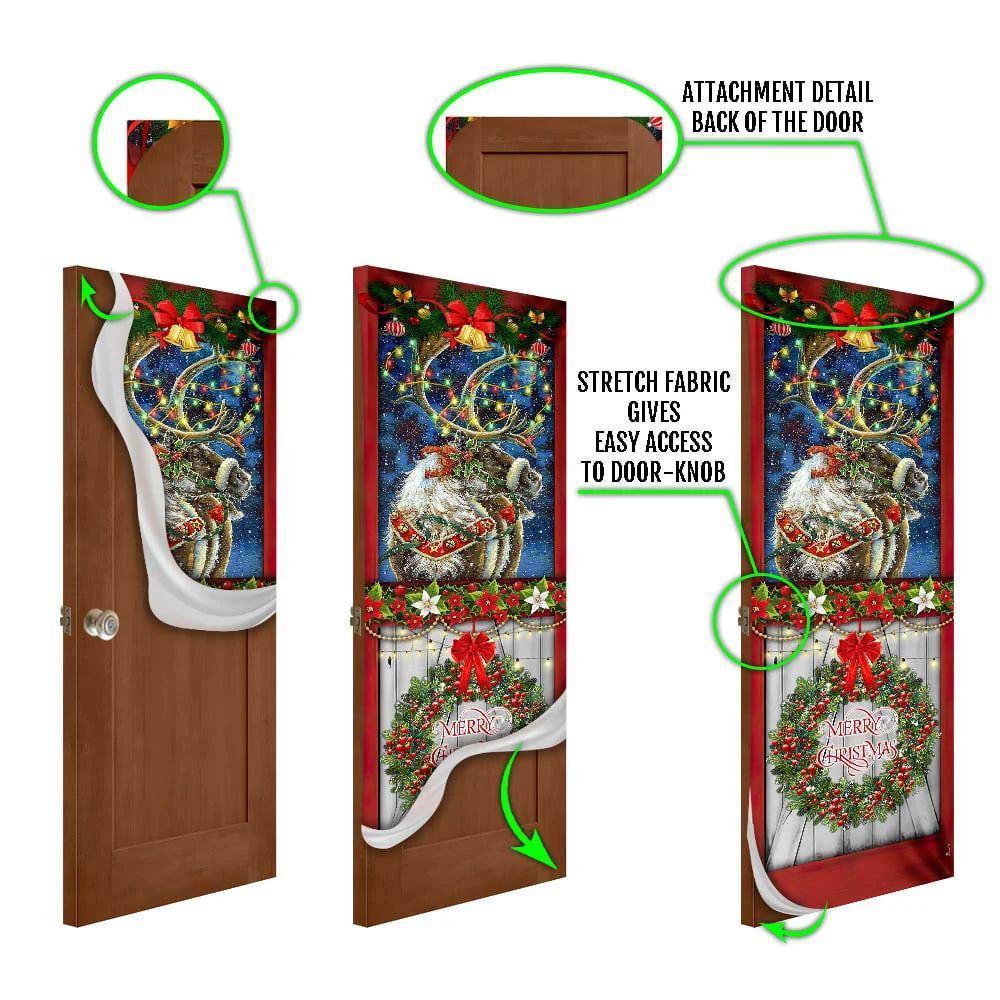 Christmas Door Cover, Reindeer Christmas Door Cover