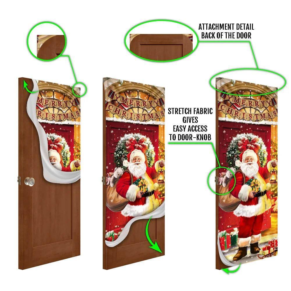 Christmas Door Cover, Santa Claus Christmas Door cover Home Decor