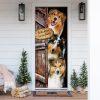 Christmas Door Cover, This Home Is Protected By The Good Lord And A German Shepherd Door Cover, Christmas Gift For Dog Lover