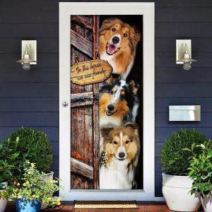Christmas Door Cover, ShetlAnd Sheepdog, Sheltie Door&hellip;