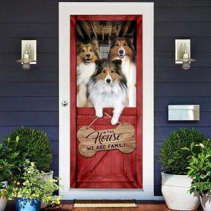 Christmas Door Cover, ShetlAnd Sheepdog Sheltie We&hellip;