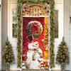 Christmas Door Cover, Snowman Christmas Is Coming Door Cover