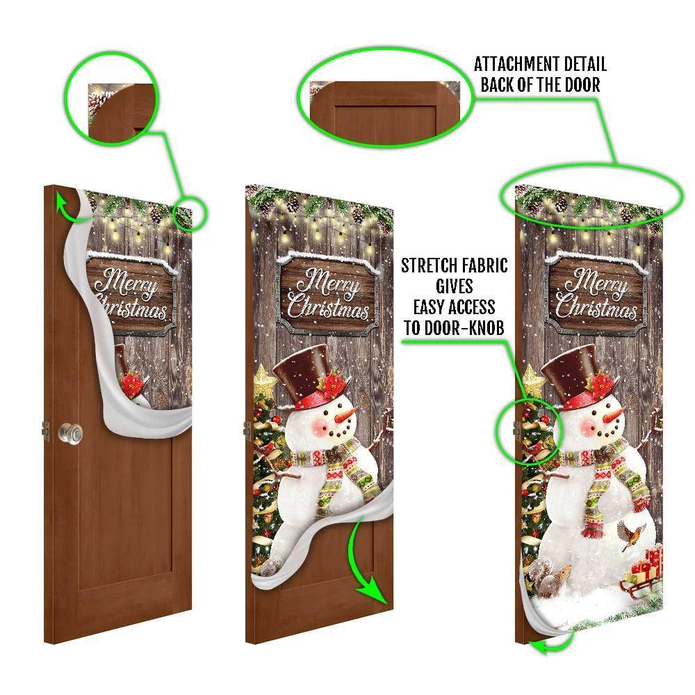 Christmas Door Cover, Snowman Merry Christmas Door Cover Christmas Door Cover, Snowman Merry Christmas Door Cover