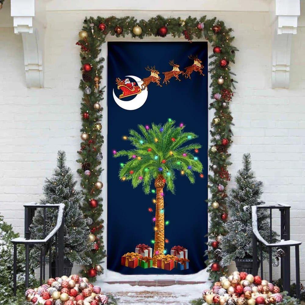 Christmas Door Cover, South Carolina Christmas Door Cover, Slim Tree Door Cover