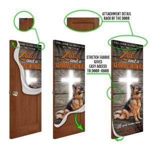 Christmas Door Cover This Home Is Protected By The Good Lord And A German Shepherd Door Cover Christmas Gift For Dog Lover 5 yxm2c6.jpg
