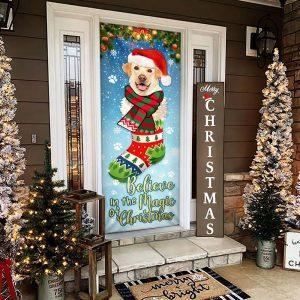 Christmas Door Cover, Yellow Lab In Sock&hellip;