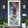 Christmas Door Cover, Yorkie Merry Woofmas Door Cover