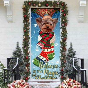 Christmas Door Cover, Yorkshire Terrier In Sock&hellip;