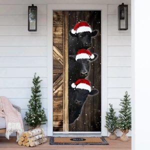 Christmas Farm Decor, Angus Cattle Door Cover,&hellip;