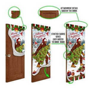 Christmas Farm Decor Bigfoot Wearing Santa Hat Christmas Door Cover Front Door Christmas Cover 3 exrugt.jpg