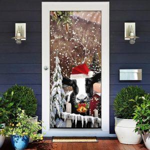 Christmas Farm Decor, Christmas Cow Door Cover,&hellip;