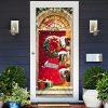 Christmas Farm Decor, Christmas Horse Door Cover, Merry Christmas Horse In Stable Door Cover