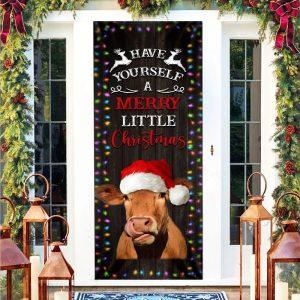 Christmas Farm Decor, Cow Cattle Door Cover&hellip;