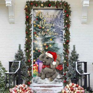 Christmas Farm Decor, Elephant Door Cover, Believe&hellip;