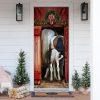 Christmas Farm Decor, Elephant Door Cover, Believe In The Magic Of Christmas Door Cover