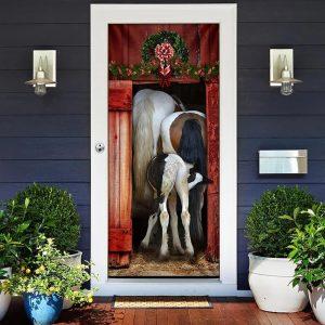 Christmas Farm Decor, Funny Family Horse Door&hellip;