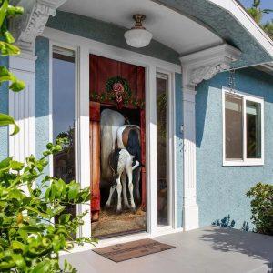 Christmas Farm Decor Funny Family Horse Door Cover Unique Gifts Doorcover Christmas Gift For Friends 3 ggkkru.jpg