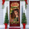 Christmas Farm Decor, Horse Door Cover Funny Christmas Horses, Christmas Horse Decor