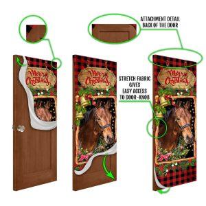 Christmas Farm Decor Horse Christmas Door Cover Christmas Horse Decor Unique Gifts Doorcover 3 bxnh48.jpg