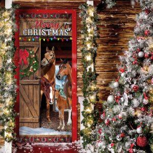 Christmas Farm Decor, Horses Merry Christmas Door&hellip;