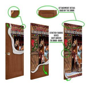 Christmas Farm Decor Horses Merry Christmas Door Cover Christmas Horse Decor 4 bgpaux.jpg