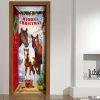 Christmas Farm Decor, Merrry Christmas Cattle Door Cover