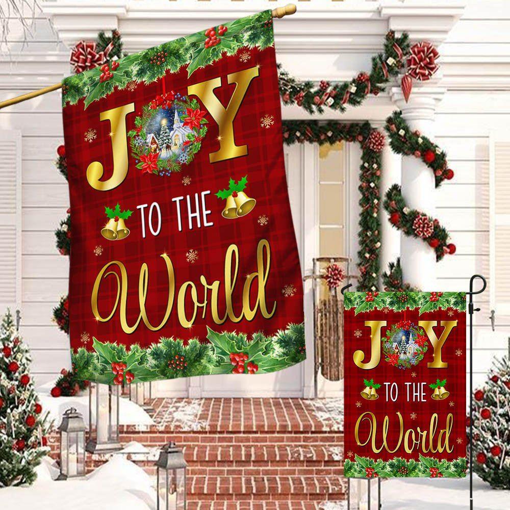 Christmas Flag, Christmas Flag Joy To The World, Christmas Garden Flags, Christmas Outdoor Flag