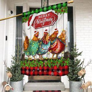 Christmas Flag, Christmas Hen Chickens Merry Christmas&hellip;