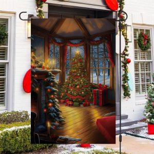 Christmas Flag, Christmas Tree Beside Window Christmas&hellip;