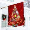 Christmas Flag, Hippie Christmas Tree Flag Let It Be, Christmas Garden Flags, Christmas Outdoor Flag