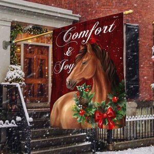 Christmas Flag, Horse Christmas Comfort And Joy&hellip;