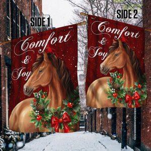 Christmas Flag, Horse Christmas Comfort And Joy&hellip;
