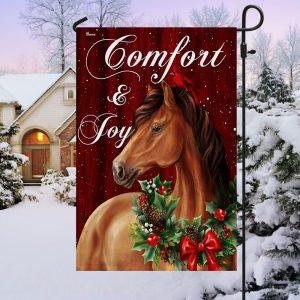 Christmas Flag Horse Christmas Comfort And Joy Flag Christmas Garden Flags Christmas Outdoor Flag 3 x5f382.jpg