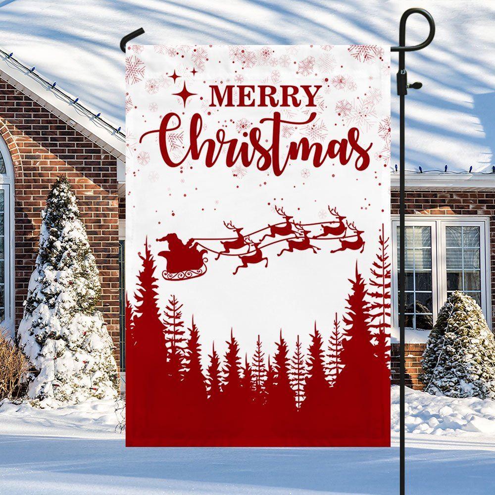 Christmas Flag, Merry Christmas Flag Santa Claus, Christmas Garden Flags, Christmas Outdoor Flag