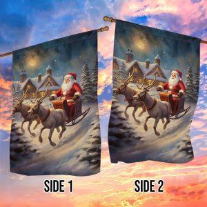 Christmas Flag Reindeer Pulling Santa Claus Santa Claus Xmas Garden Flag Christmas Garden Flags Christmas Outdoor Flag 3 jjc4mi.jpg