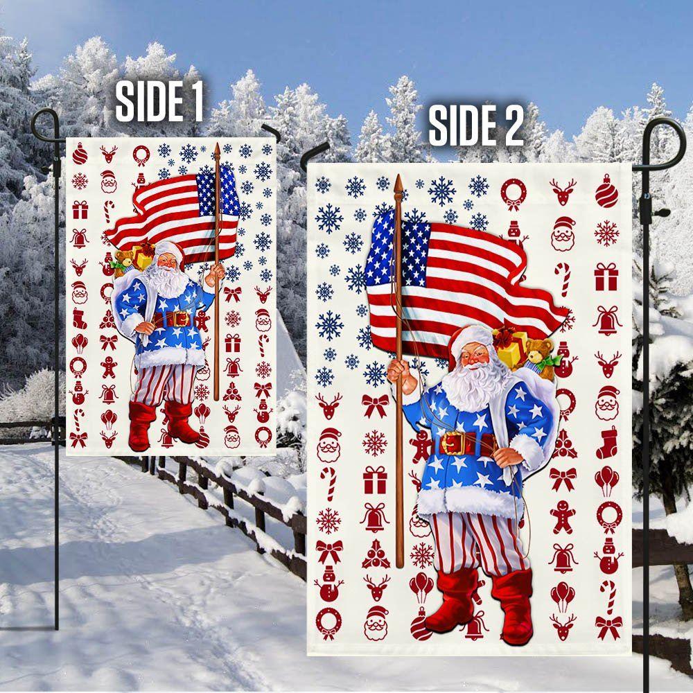 Christmas Flag, Santa Claus Christmas American Flag, Christmas Garden Flags, Christmas Outdoor Flag