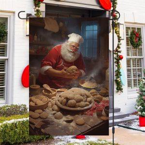 Christmas Flag, Santa Claus Is Making Cookies&hellip;