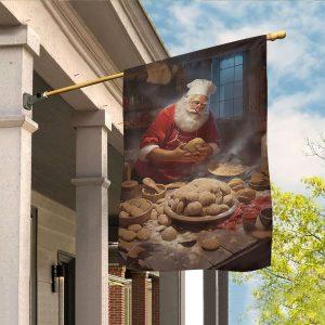 Christmas Flag, Santa Claus Is Making Cookies&hellip;