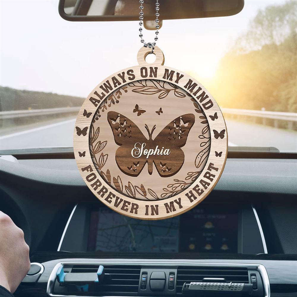 Christmas Ornament, Always On My Mind Forever In My Heart Wood Ornament, Christmas Ornaments 2023