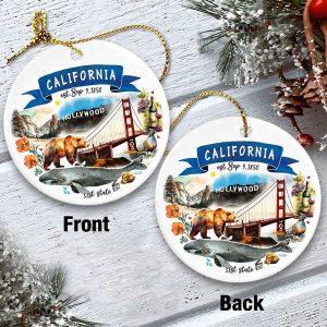 Christmas Ornament California State Themes And Landmarks Christmas Circle Ceramic Ornament Christmas Ornaments 2023 3 gdydyj.jpg