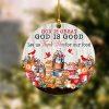 Christmas Ornament, God Jesus Our Savior Christmas Tree Shape Wood Ornament, Christmas Ornaments 2023