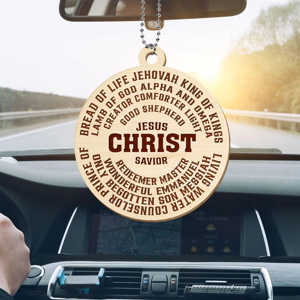 Christmas Ornament, Jesus King Of Kings Prince Of Peace Lamb Of God Wood Ornaments, Christmas Ornaments 2023