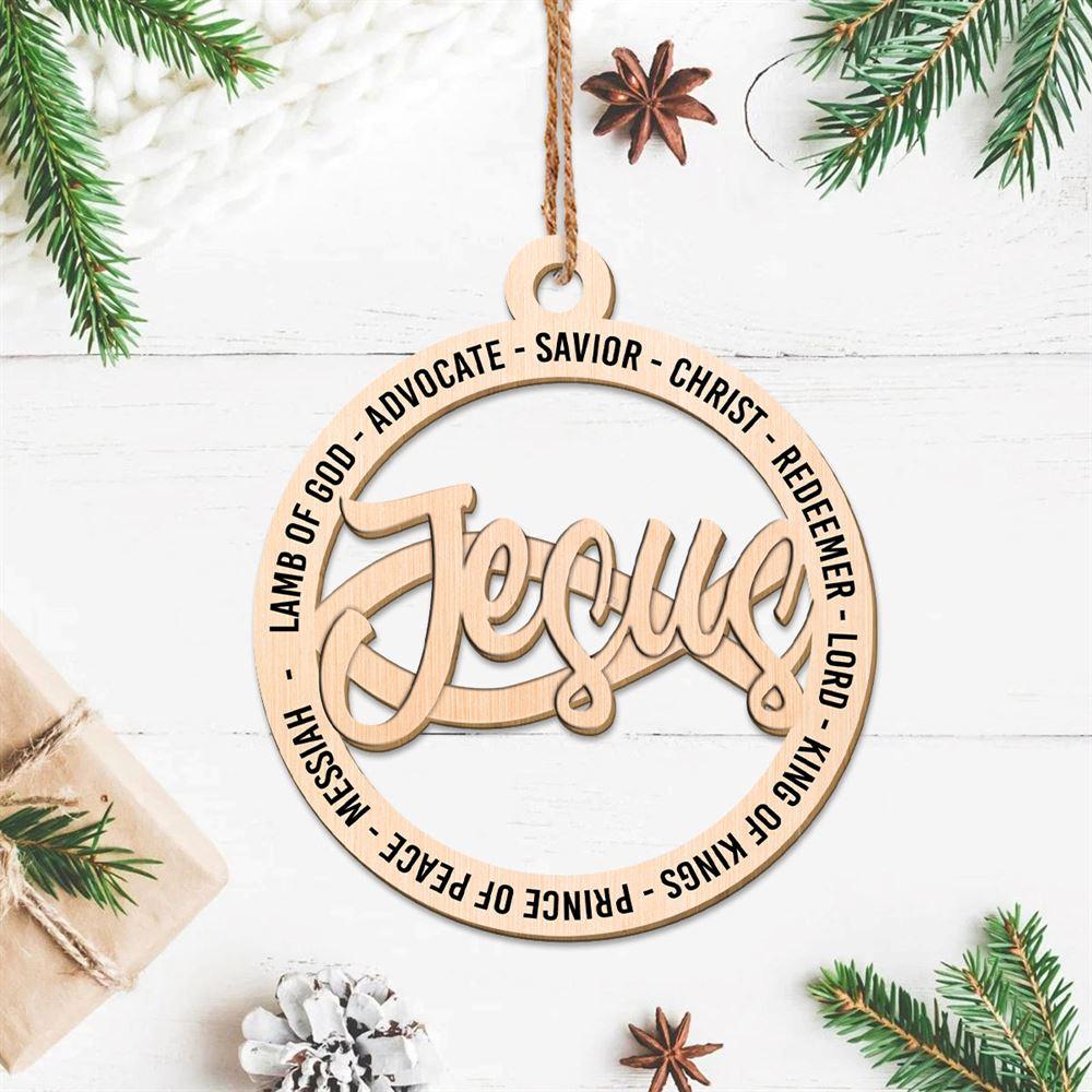 Christmas Ornament, Jesus Lamb Of God Advocate Savior Christ Redeemer Lord Wood Ornaments, Christmas Ornaments 2023