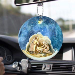 Christmas Ornament Jesus Was Born On Christmas Eve Circle Ceramic Ornament Christmas Ornaments 2023 3 mkkqby.jpg