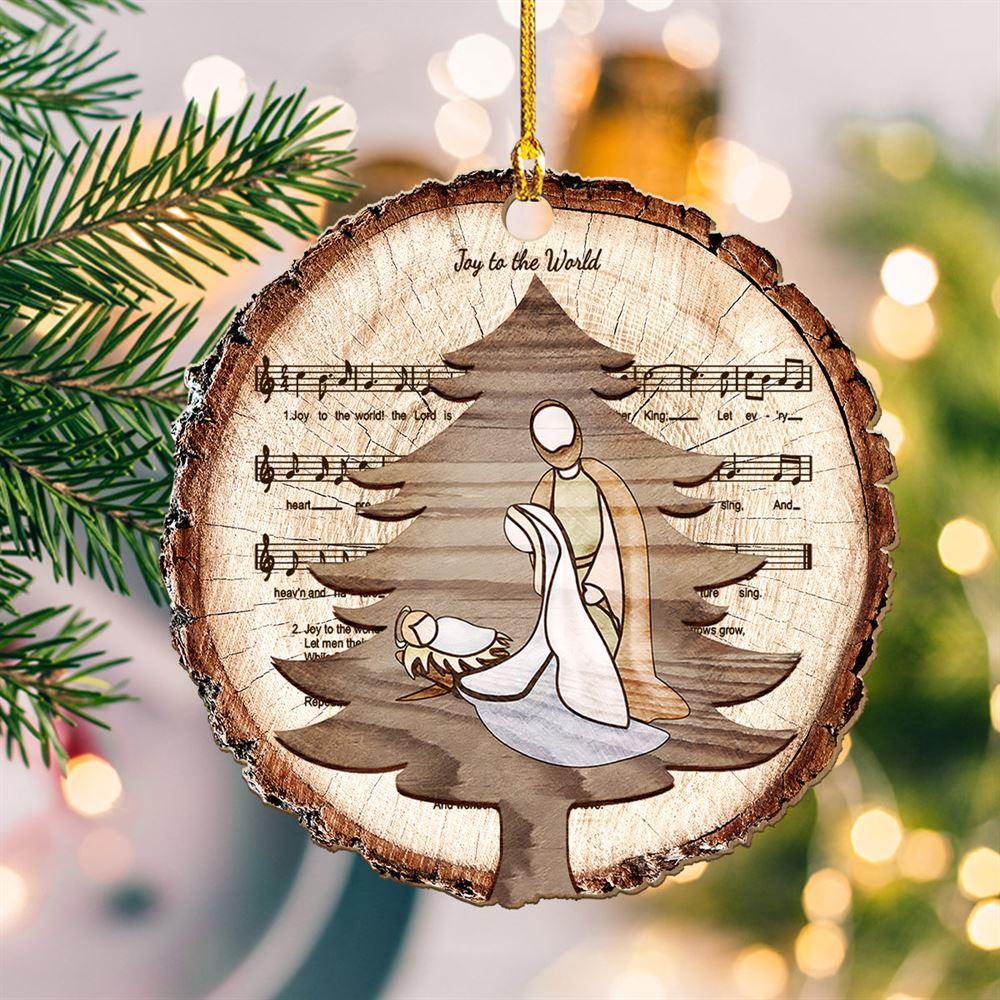 Christmas Ornament, Joy To The World Wood Ornament, Christmas Ornaments 2023