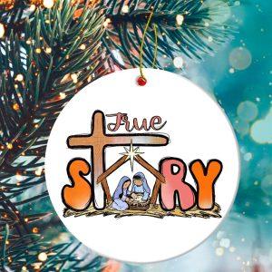 Christmas Ornament, True Story Circle Ceramic Ornament,&hellip;