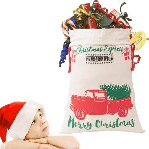 Christmas Sack, Car With Tree Christmas Sacks, Xmas Santa Sacks, Christmas Tree Bags, Christmas Bag Gift